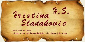 Hristina Sladaković vizit kartica